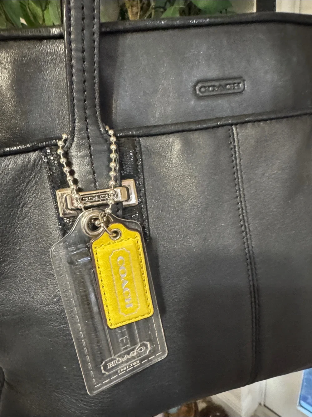 Coach Taylor Alexis black leather carry all